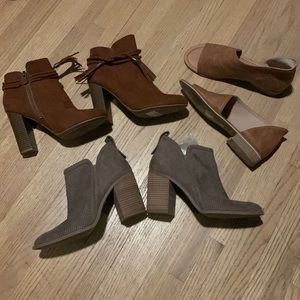 Bundle of Size 10 brown/tan booties/shoes
